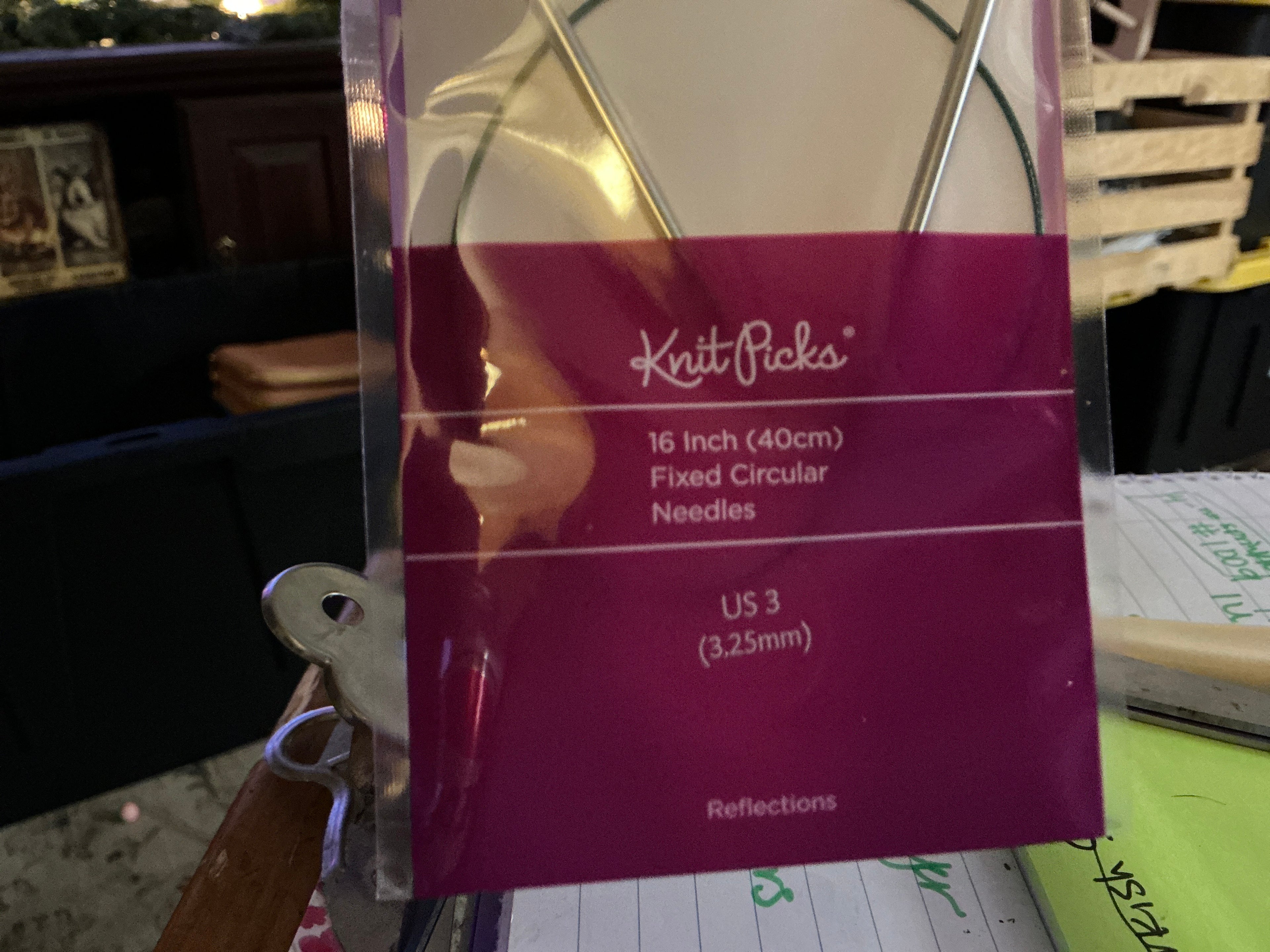 US 3 16” Fixed Circular Needle - KnitPicks Reflections