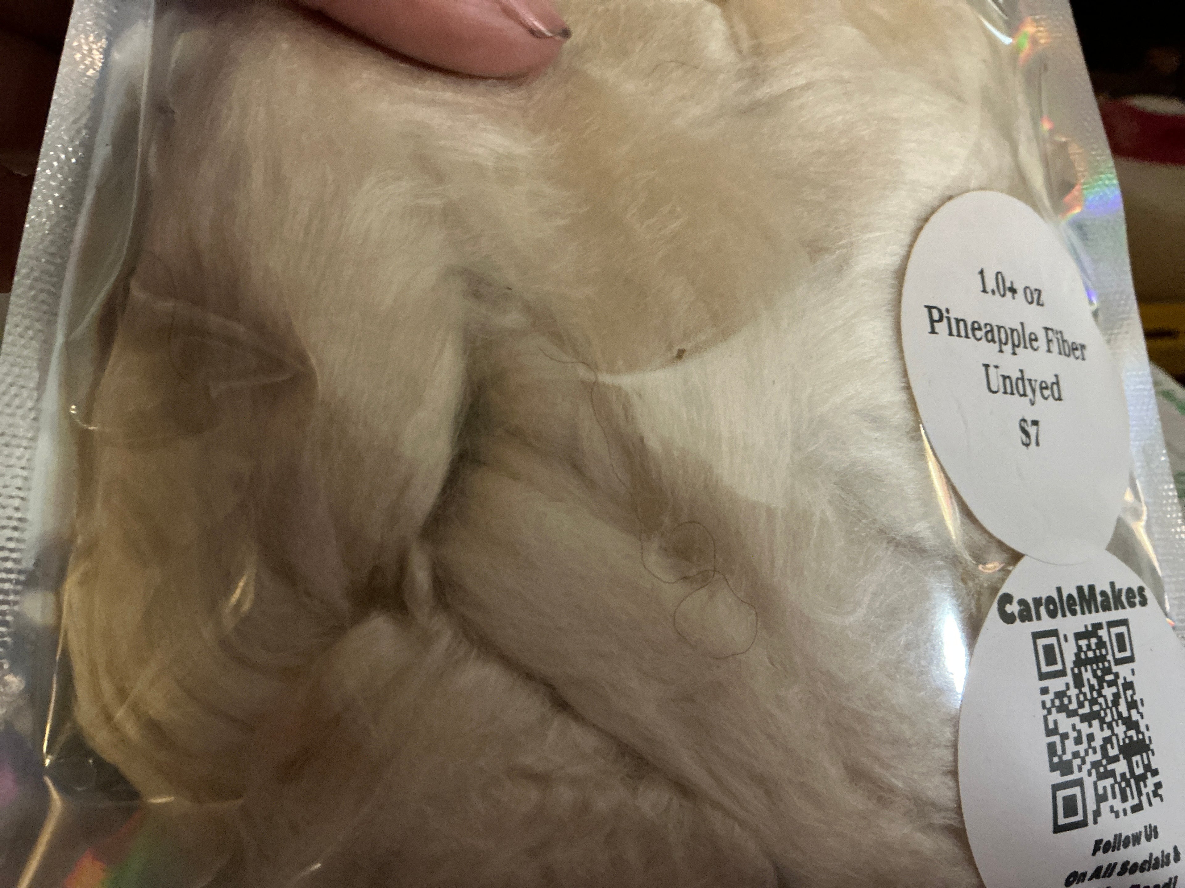 1oz Pineapple Fiber Undyed