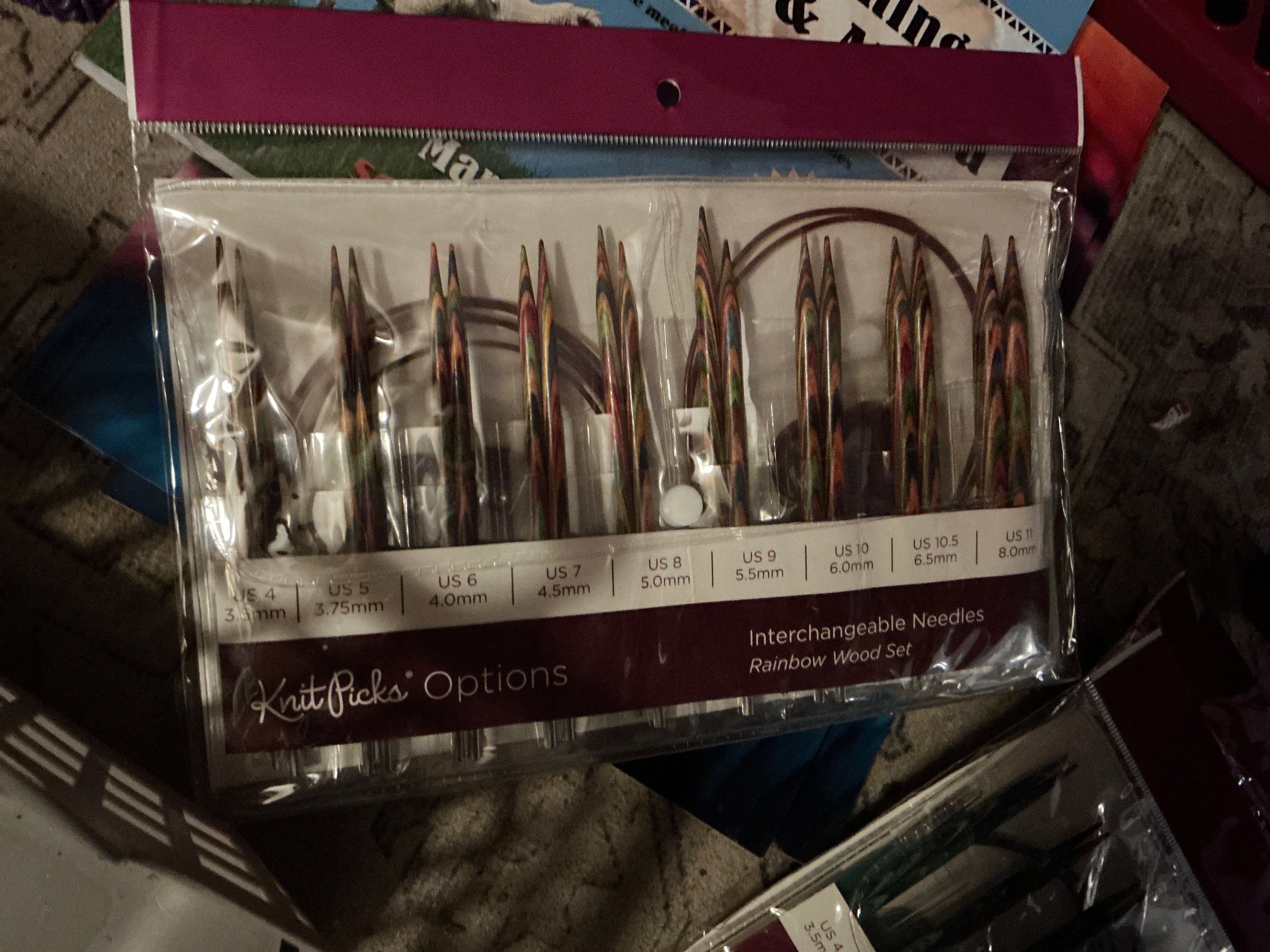 Rainbow Wood Interchangeable Circular Needle Set KnitPicks