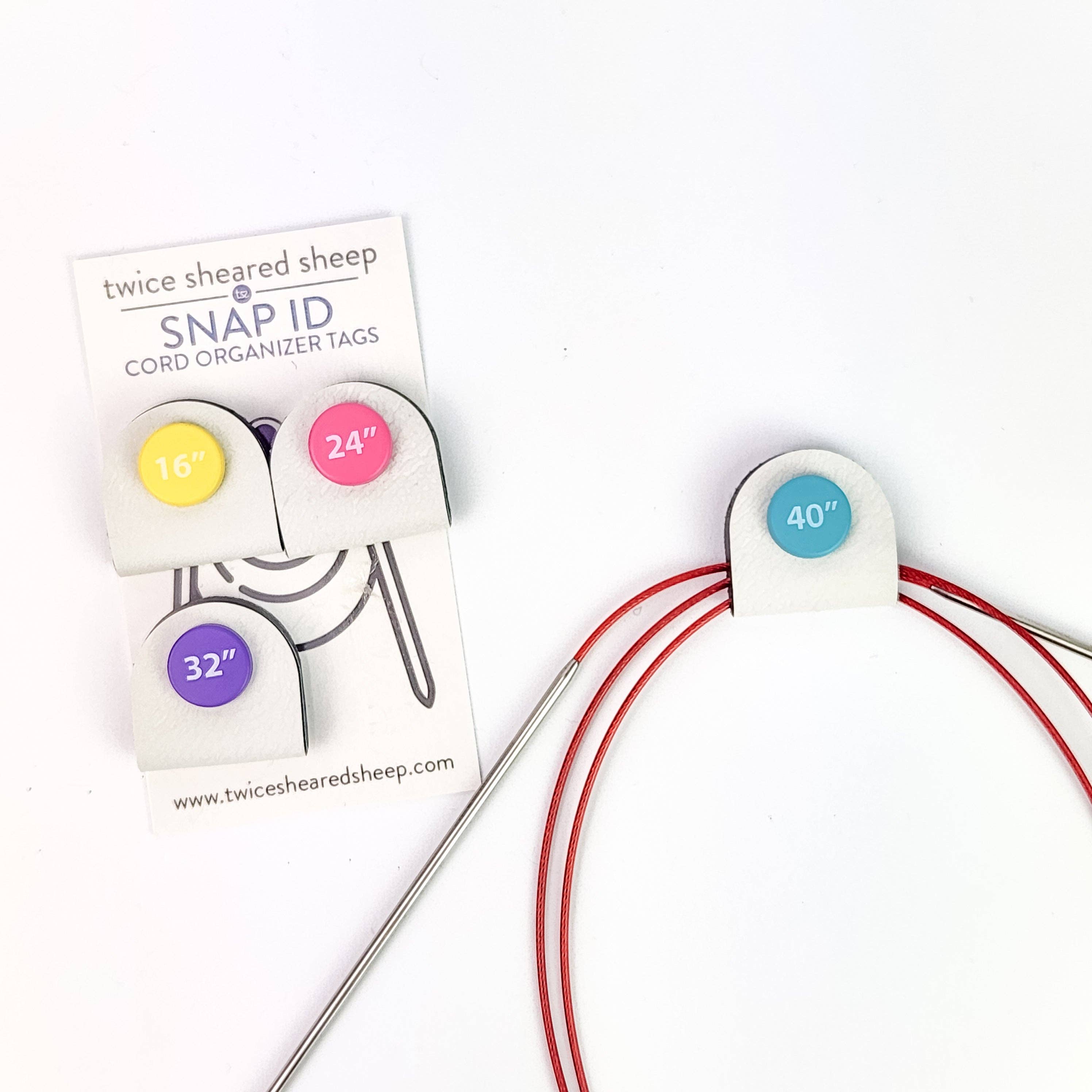 Snap ID Cord Organizer Tags - Standard Number Sizing