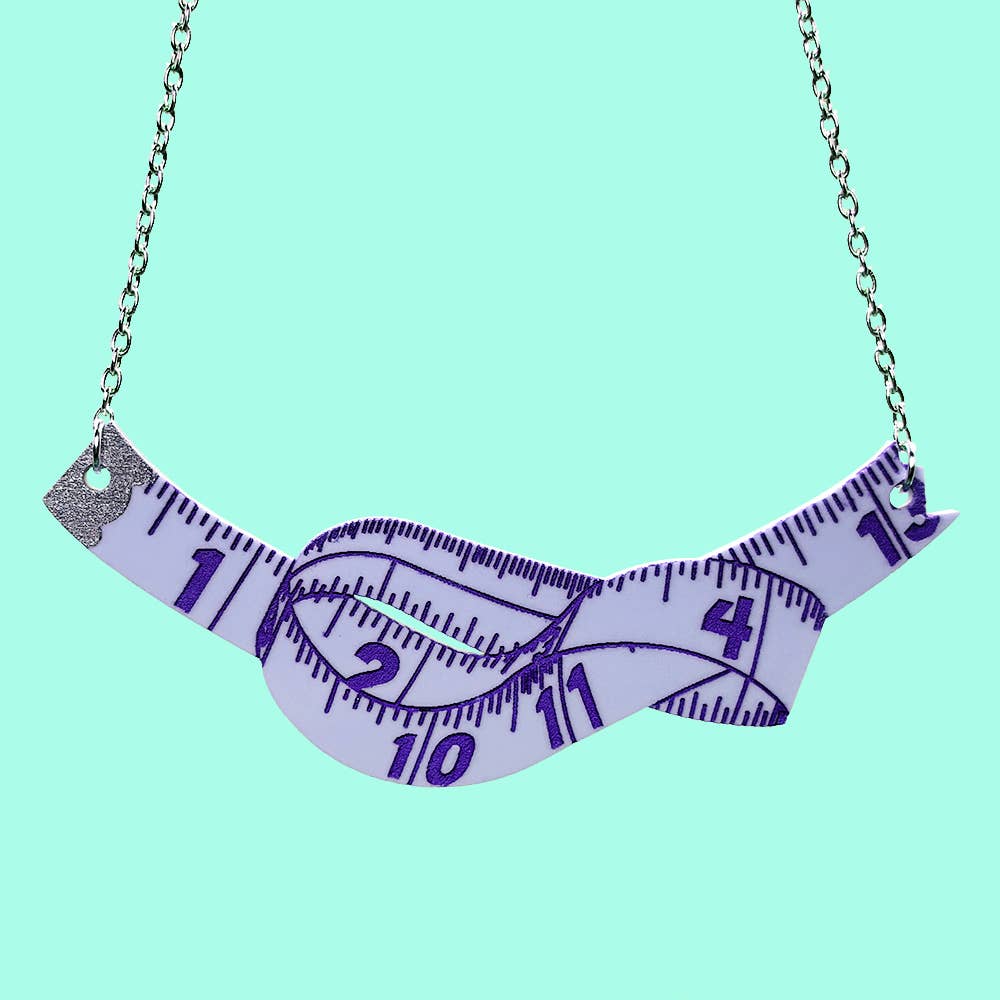 Measuring Tape Necklace - Lilac