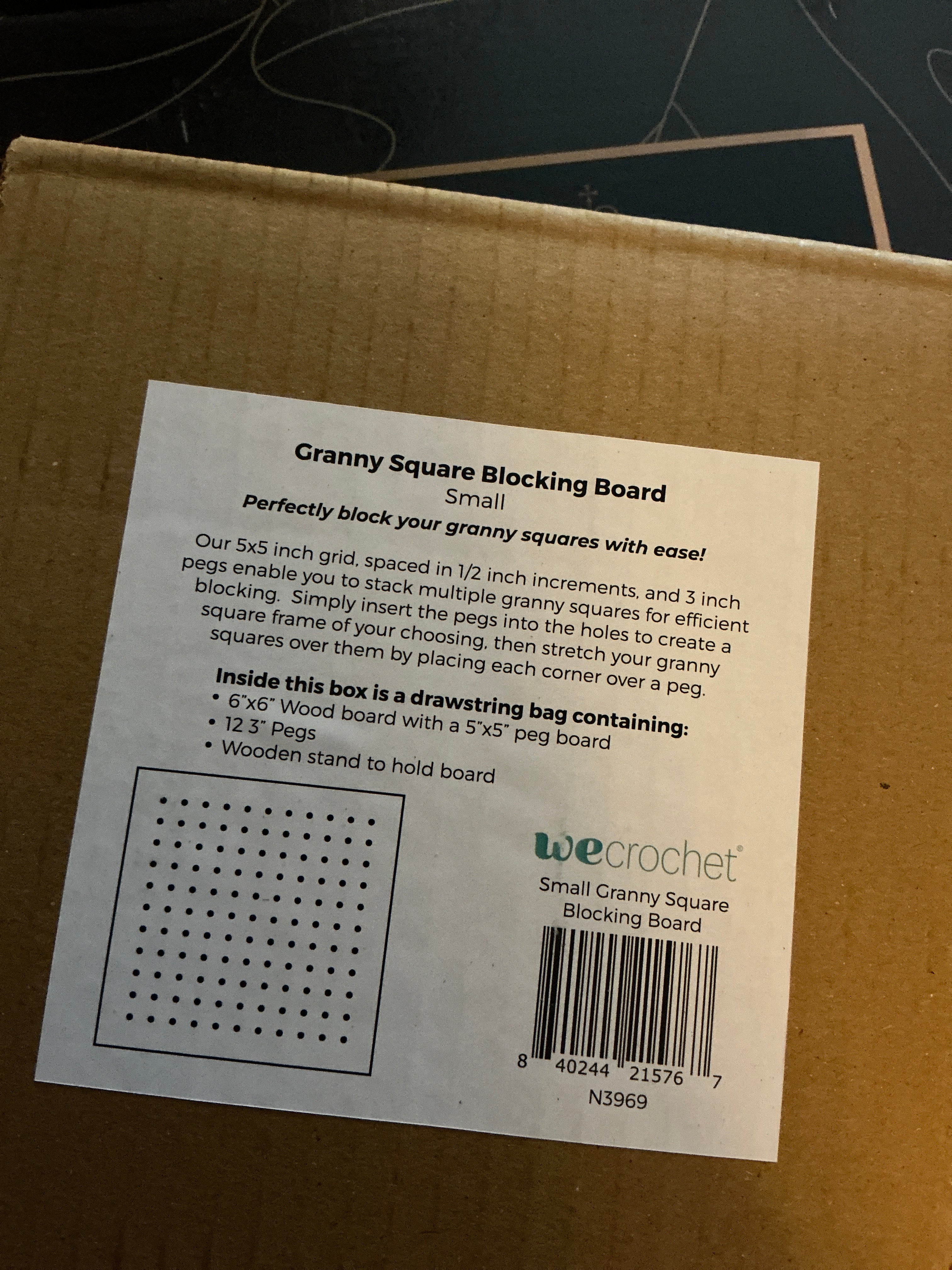 Crochet Blocking Board Small Granny Squares