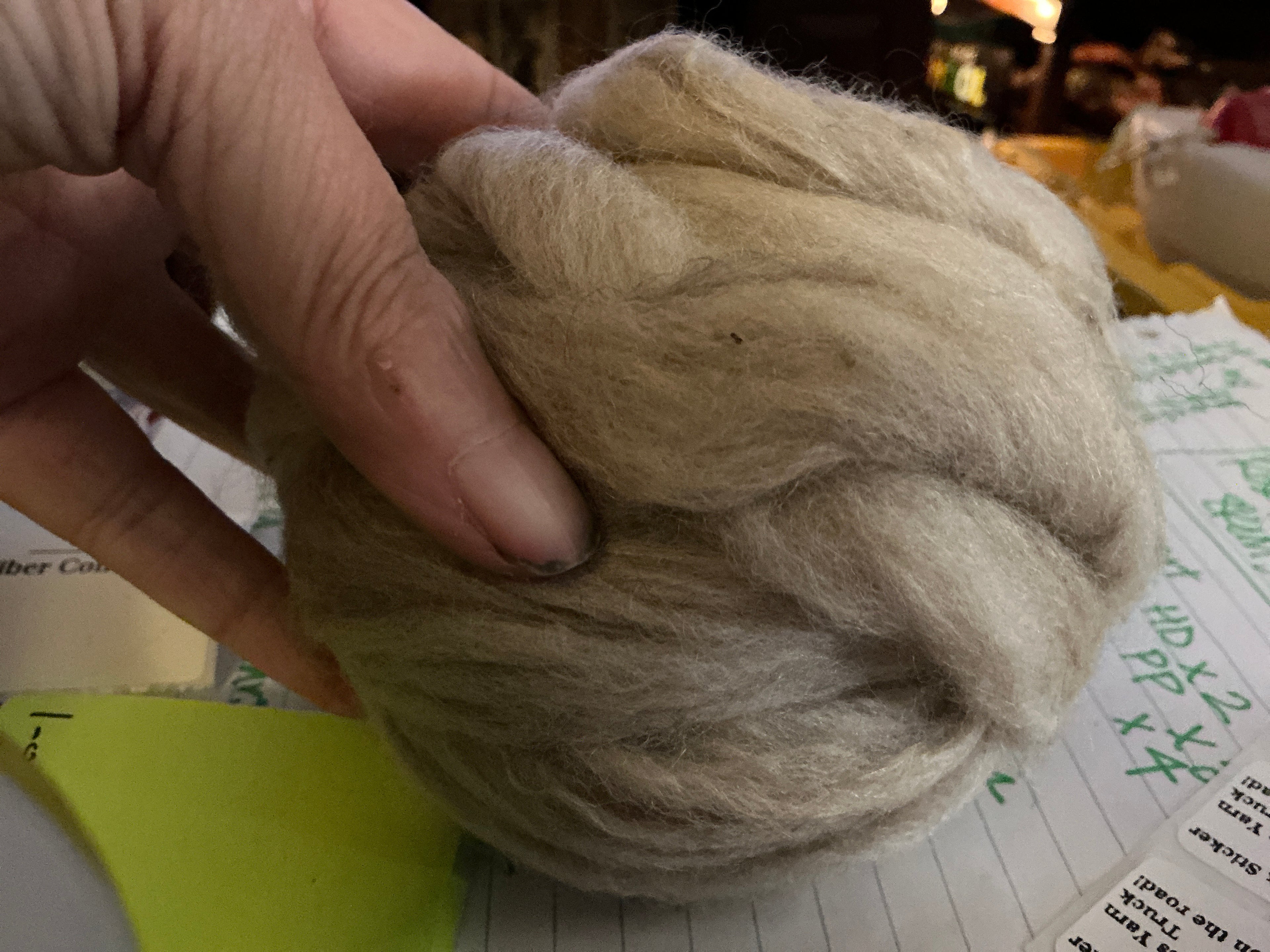 1oz NY Bison Muga Silk Baby Cormo Fiber