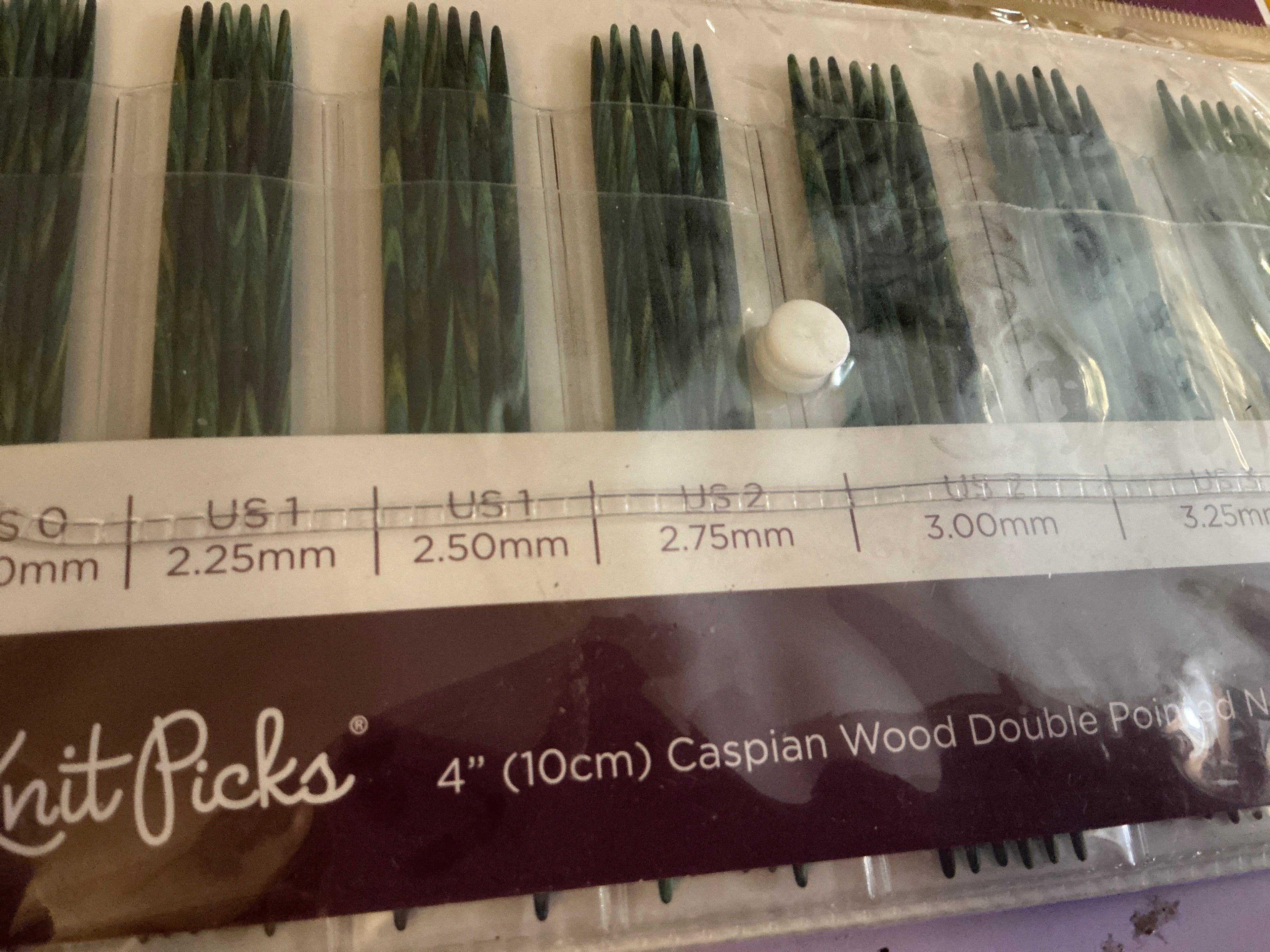 4” Caspian Wood Double Point Needle Set