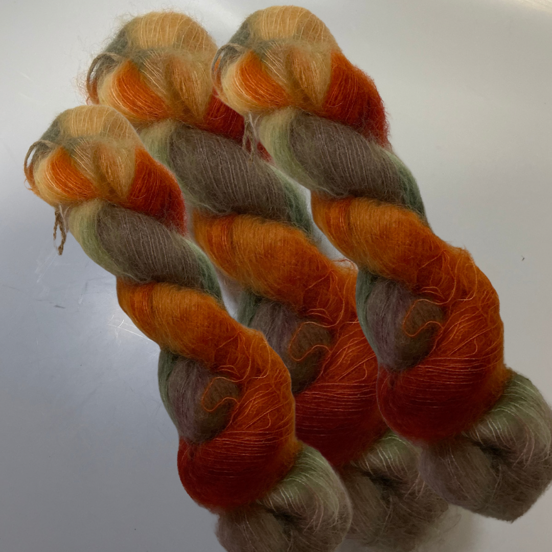 Brushed Kid Mohair Lace Weight - Indian Summer