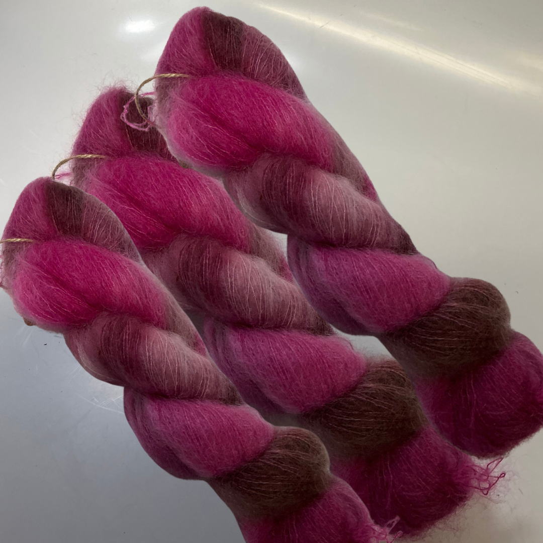 Brushed Kid Mohair Lace Weight - Berry Crush