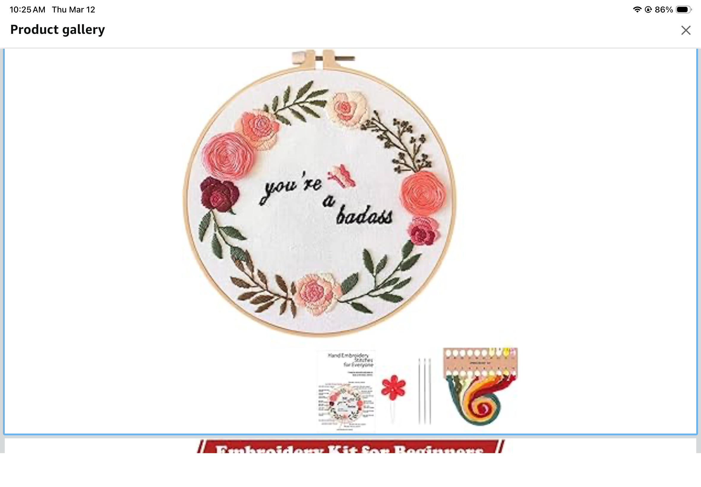 Badass Embroidery Kit