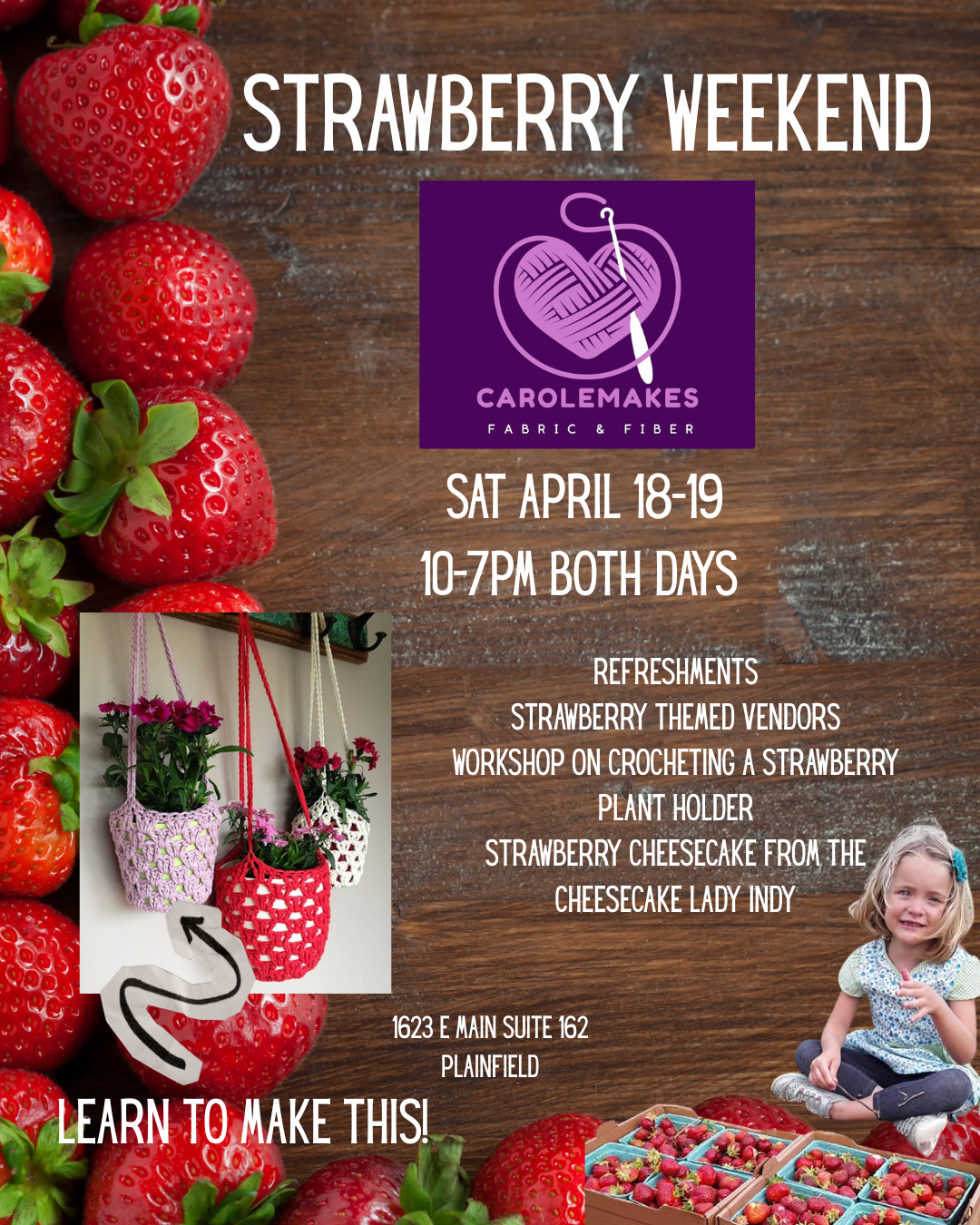 Strawberry Weekend at CaroleMakes - Workshop for the Strawberry Planter