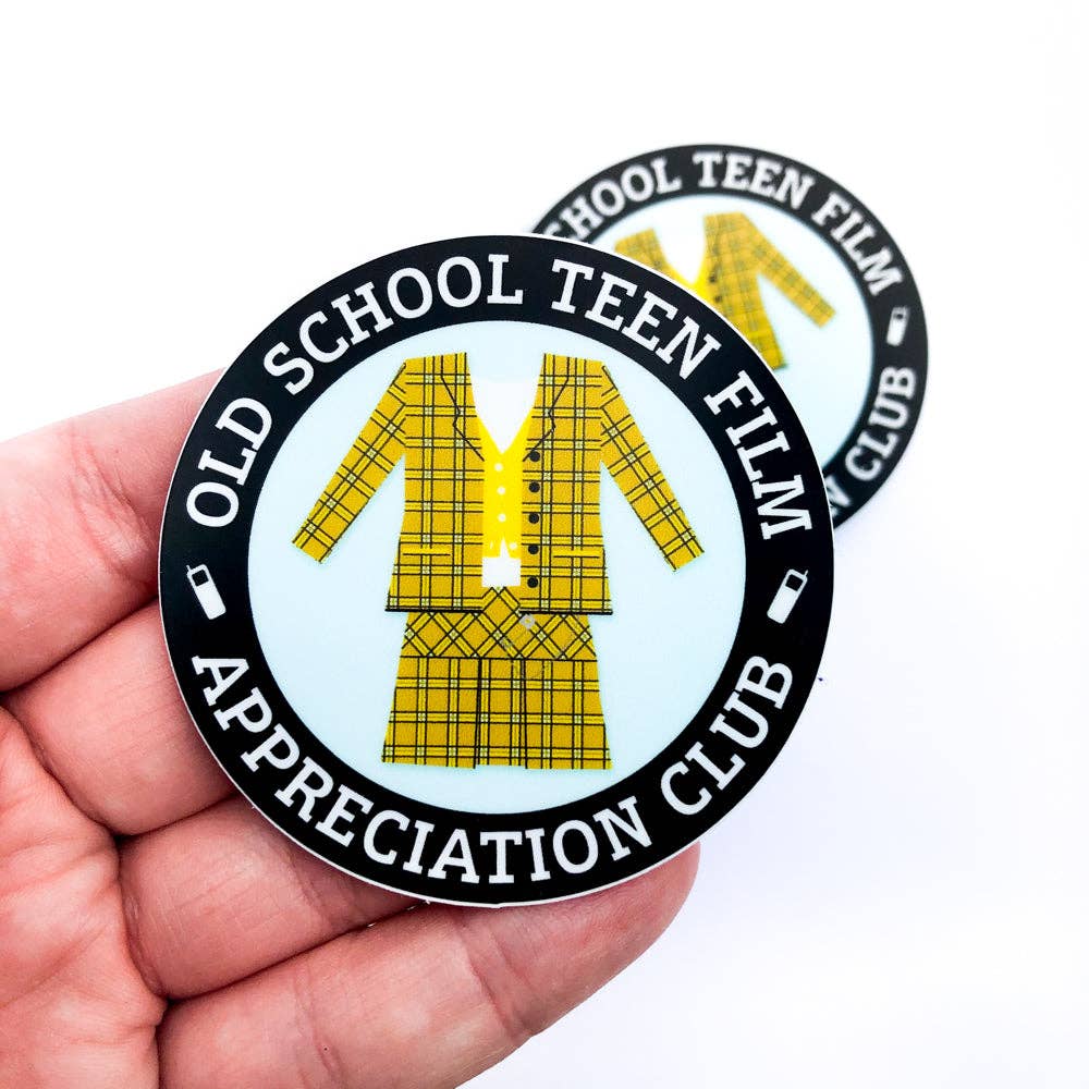 Old School Teen Film Appreciation Club Vinyl Sticker